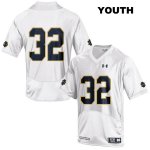 Notre Dame Fighting Irish Youth Patrick Pelini #32 White Under Armour No Name Authentic Stitched College NCAA Football Jersey MCN1899KZ